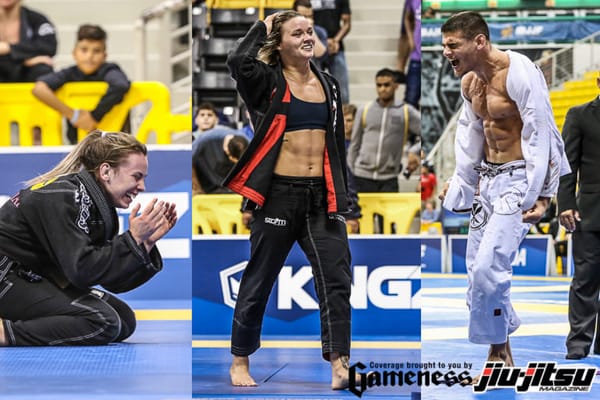 2017 Worlds: Cintra (brown), Gracie (purple), Grindatti (blue) open class champions in thrilling day 2 in Long Beach